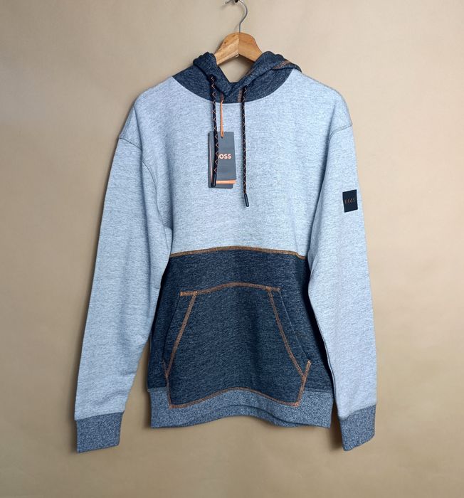 Hugo Boss bluza męska S grafitowa nowa oryginalna kangurka szara premi