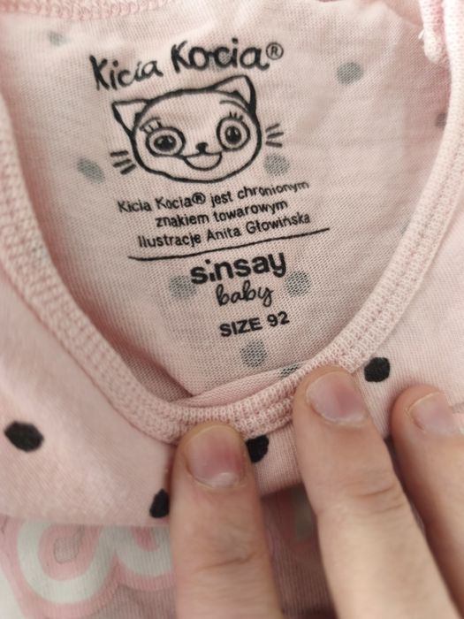 Rampers na lato i pajacyk kicia kocia rozmiar 92