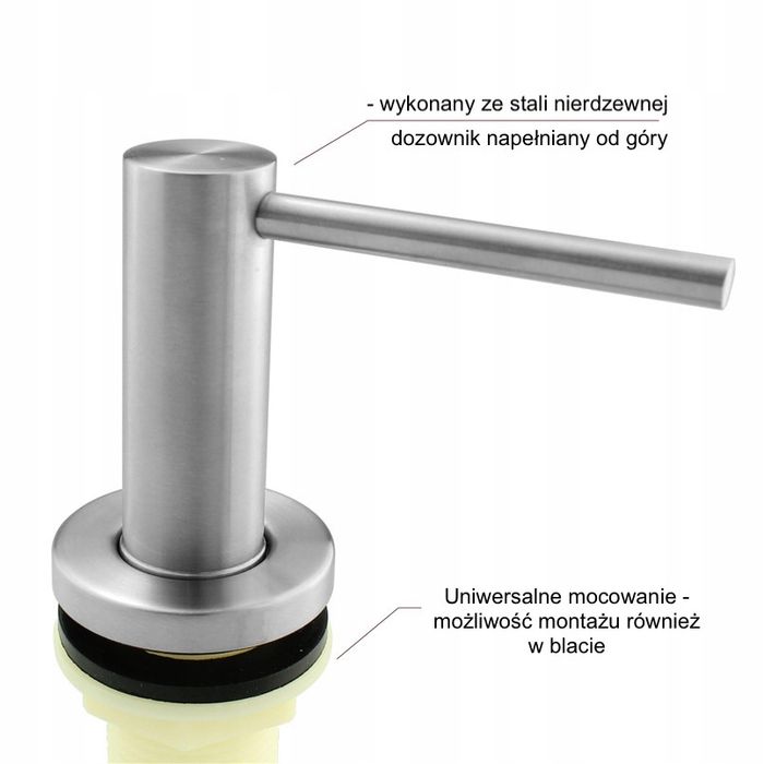 MSA29-810BR Dozownik płynów LONG Inox kol. stal szczotkowana