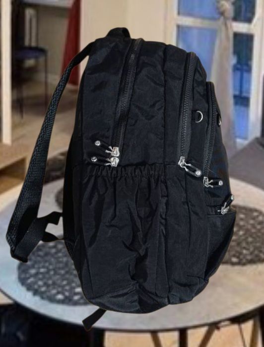 Pojemny plecak miejski damski CLOTH BAG czarny z kreszu,22-23L