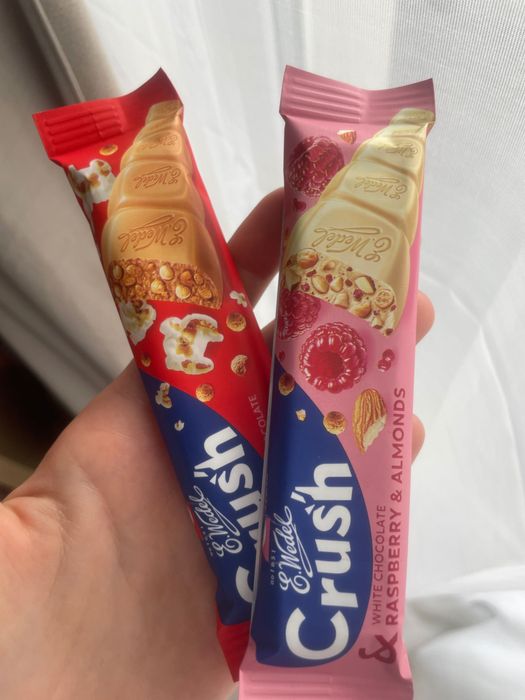 Nowe batony E.Wedel Crush – 5 smaków, całe kartony. 70zl/karton