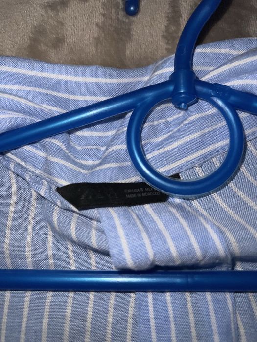 Голуба рубашка жіноча  Zara оверсайз