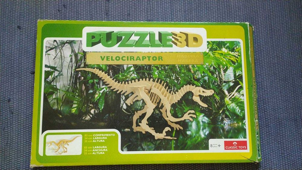 3D Wooden Velociraptor Puzzle