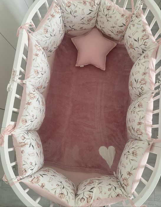 Овальне ліжечко royal sleep 9 в 1  білий колір