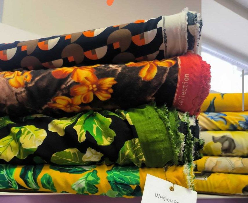 Тканина шифон  ескада принт «Escada», ткань шифон эскада принт