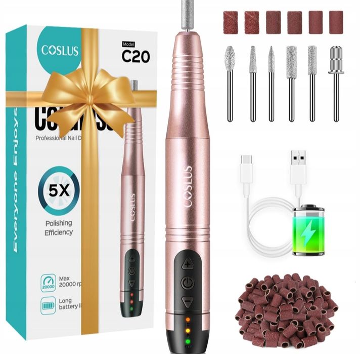 COSLUS 11w1 Bezprzewodowa frezarka do  Manikiuru i Pedikiuru