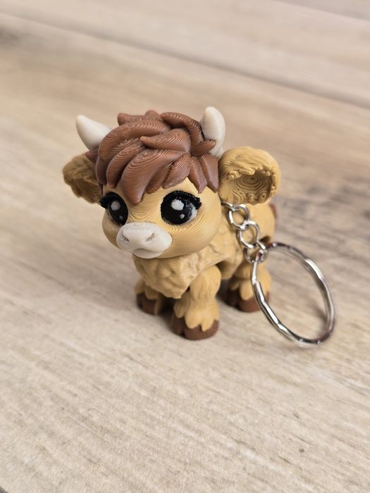 Breloczek 3D Szkocka Krówka - Brelok Druk3d fidget Keychain mixGadzet