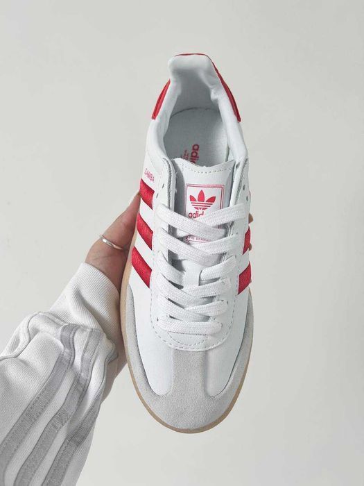 Кросівки Adidas Samba XLG White/Red premium | Кроссовки Адидас жіночі
