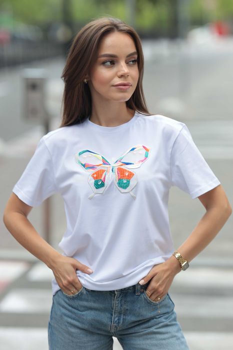 Футболка жіноча Молочна Біла
