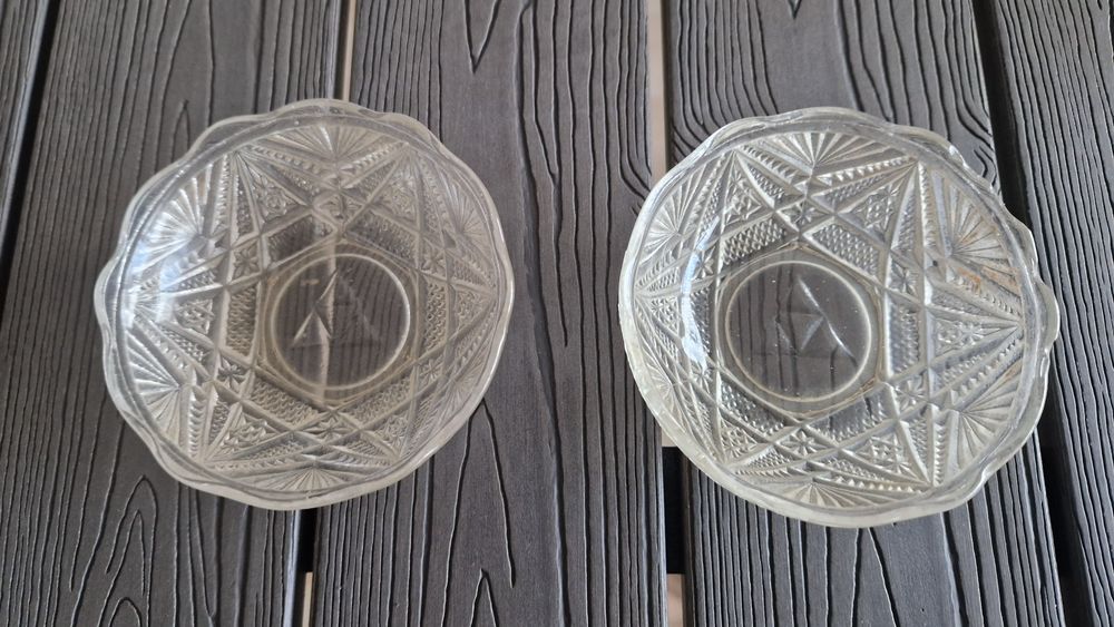 2 taças vintage de vidro