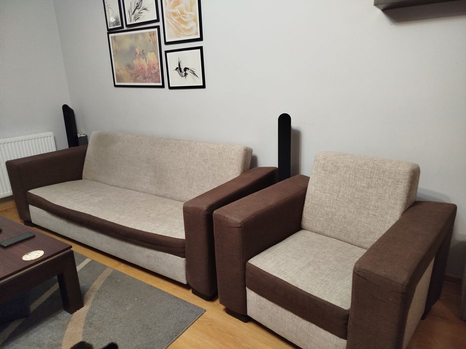 Zestaw wypoczynkowy fotel i wersalka