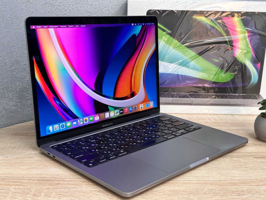 Apple MacBook Pro M1 2020/13.3"(2560X1600) 2338 Spece Gray/8Gb Ram/512Гб SSD/БЕЗ БЛОКУВАНЬ/ІДЕАЛ/Гарантія 3міс! /Макбук Про М1 Львів /Повний/Комплект!