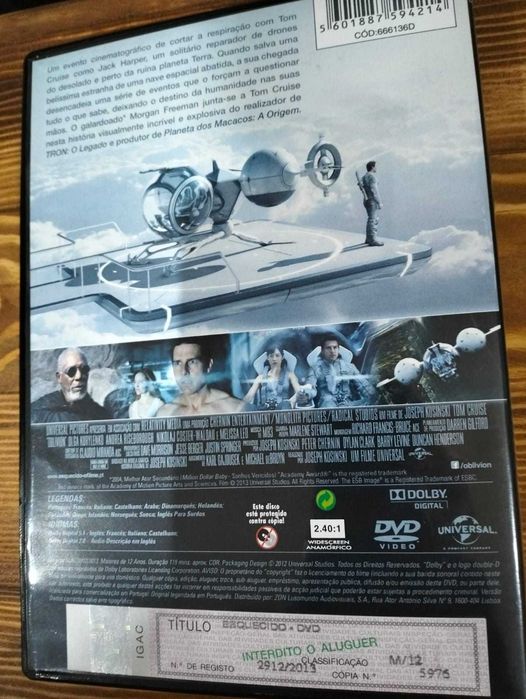 Oblivion - Esquecido DVD com Tom Cruise