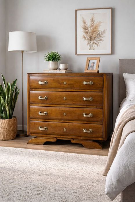 Cômoda rústica com 4 gavetas