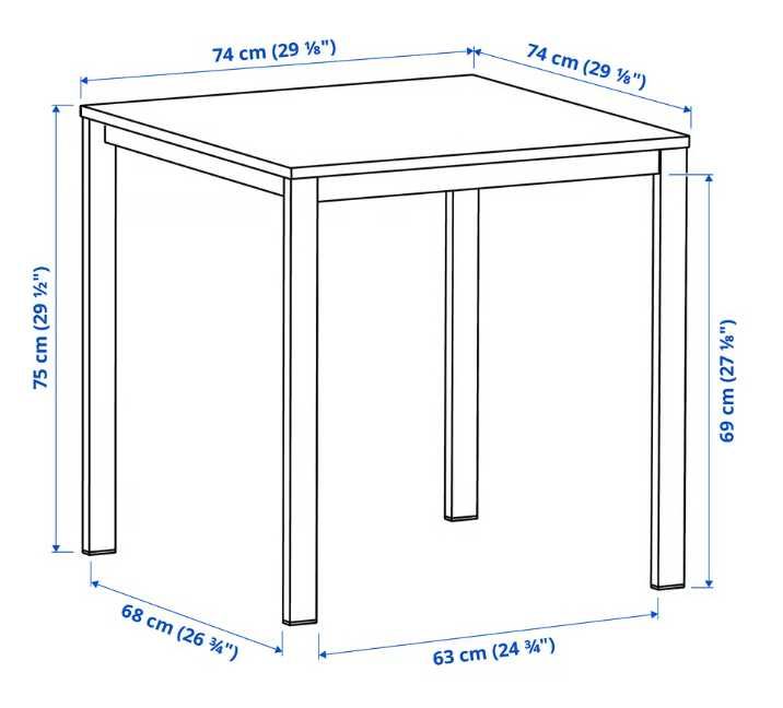 VIHALS Stół rozkładany, IKEA, biały, 84/120x74 cm