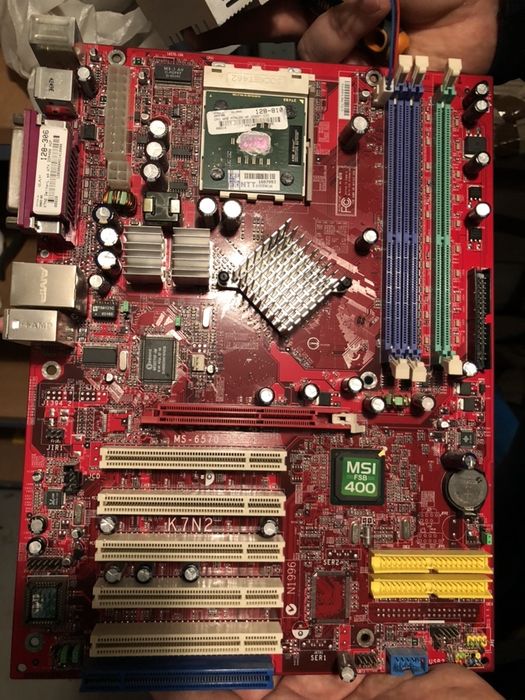 Płyta główna MSI MS-6570 FSB 400 + AMD Athlon XP 2500+ z chłodzeniem ...