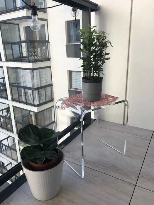 Taboret Classic bezbarwny / Stołek przeźroczysty / Stolik Plexi Akryl