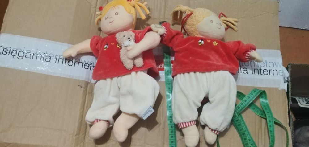 2 lalki Sterntaler Magdalena grzechotka stare lalki z pozytywką