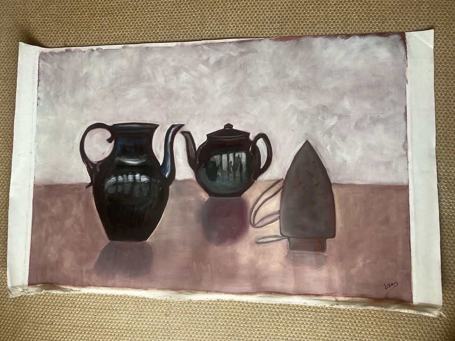 Pintura a óleo em tela assinada,novo
