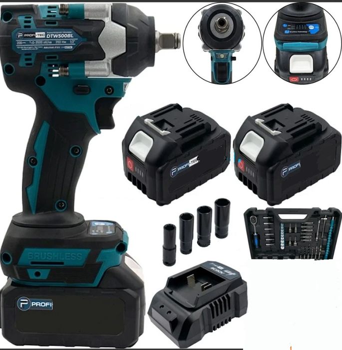 Ударный Гайковерт Германия РowerCraft 48V 5Ач Макита аккум Бесщеточный