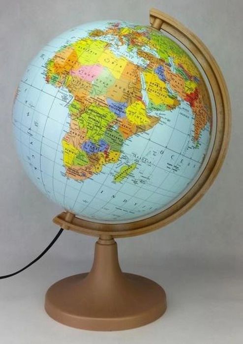 Globus polityczny podświetlany 32 cm Zachem pudełko,