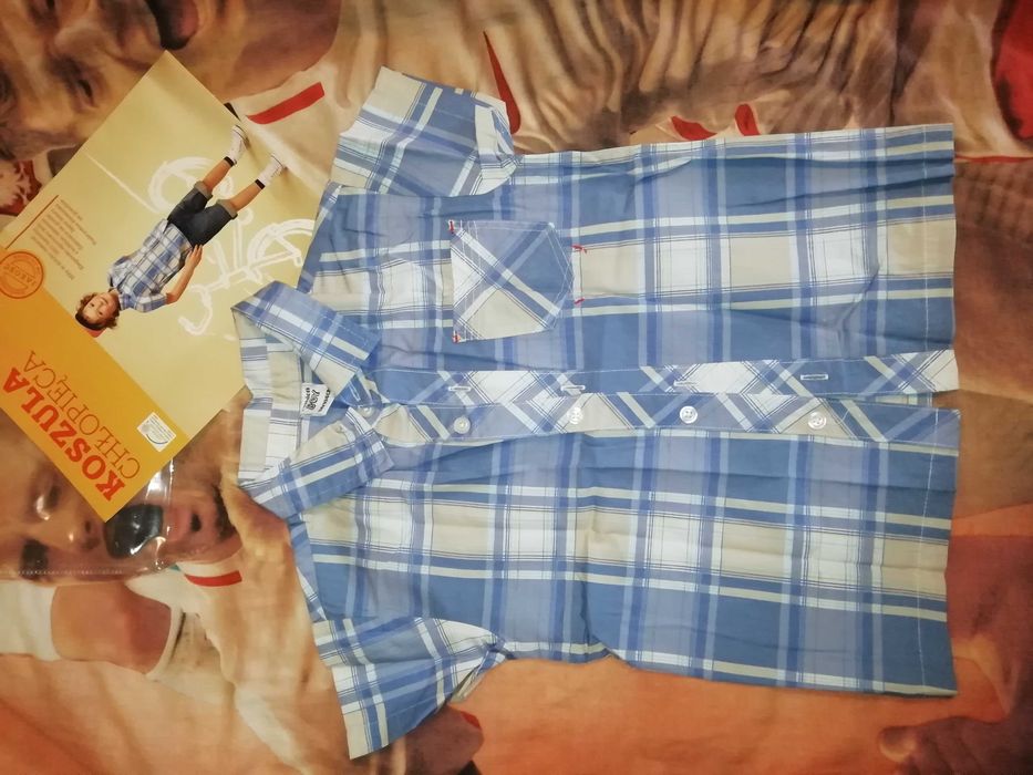 Koszula chłopięca w kratę roz.98/104cm Nowa