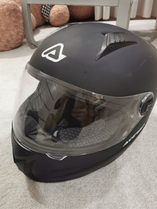 Capacete Integral Acerbis Preto Mate com Intercomunicador - Como Novo