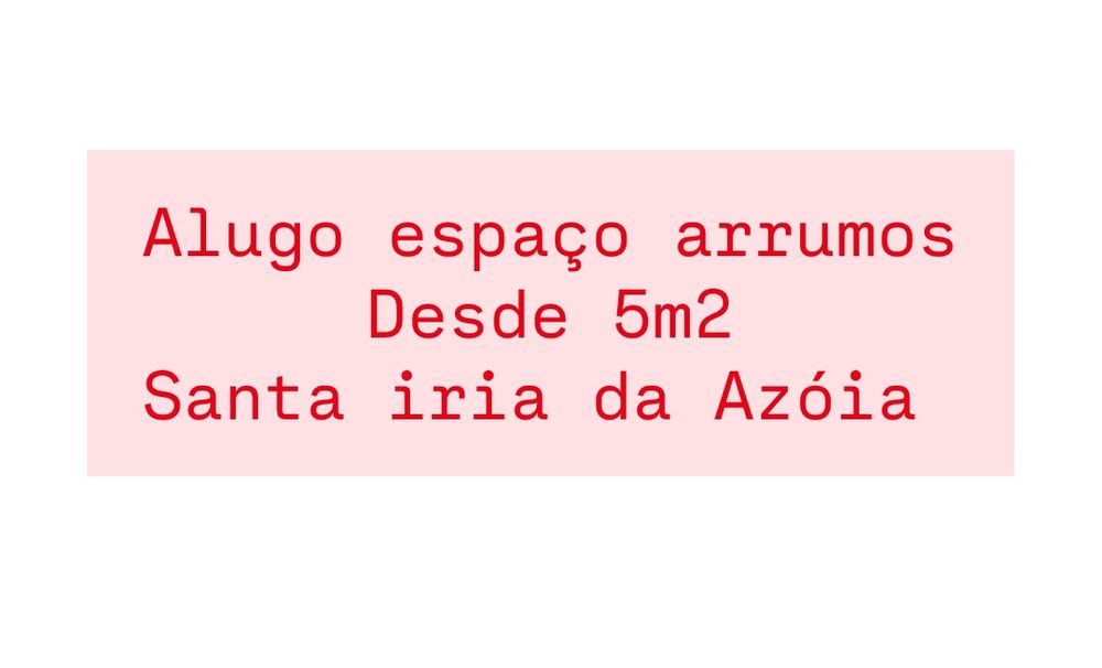 Arrumos desde 5m²/mês