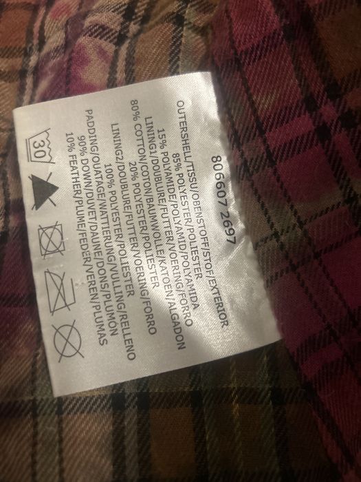 Krótka kurtka Kakhi puchowa ciepła rozm 42