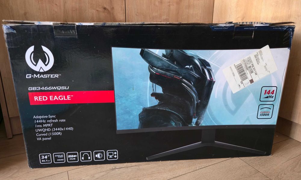 Monitor 34" iiyama G-Master GB3466WQSU-B1 Red Eagle Curved