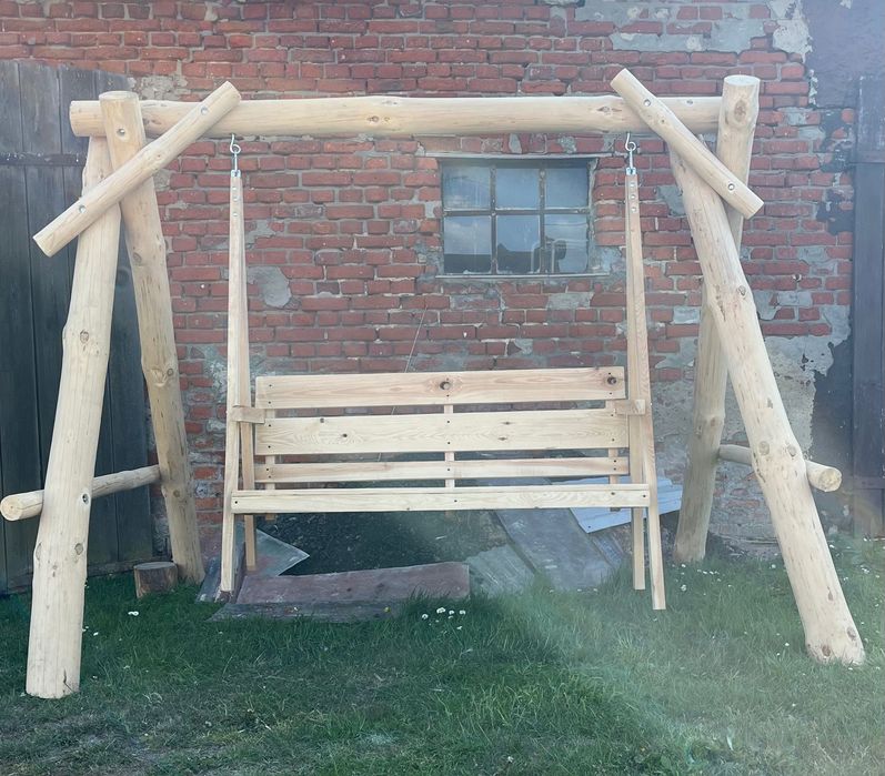 Huśtawki drewniane sosnowe