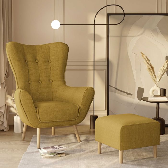 Fotel Uszak Neviro - Wygodny, Stylowy i Elegancki / możliwy podnóżek