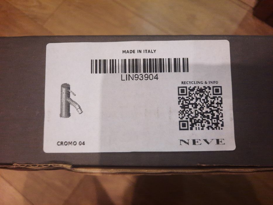 Torneira de bidé cromada Neve, série Lino NOVA