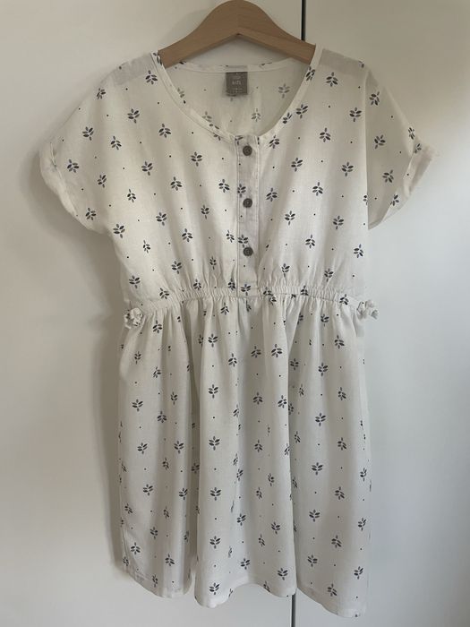 Little Kids Sukienka lniana piękna i przewiewna na lato