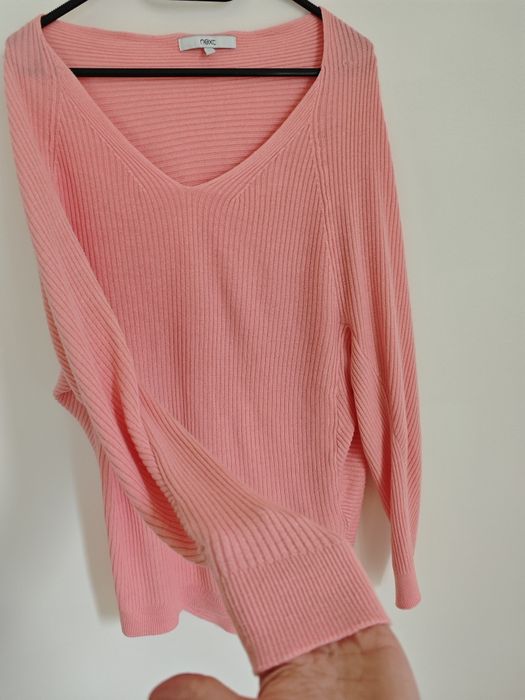 Sweter z długim rękawem nietoperek NEXT rozmiar S pudrowy róż viralovy