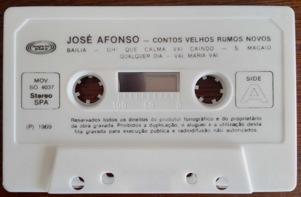 José Afonso	- - - - -		Contos Velhos, Rumos Novos	- - - - -	K7