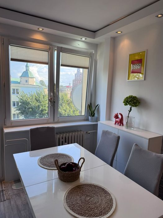 Studio 40 m², Centrum Słupska — duży balkon, widok na rzekę i zabytki
