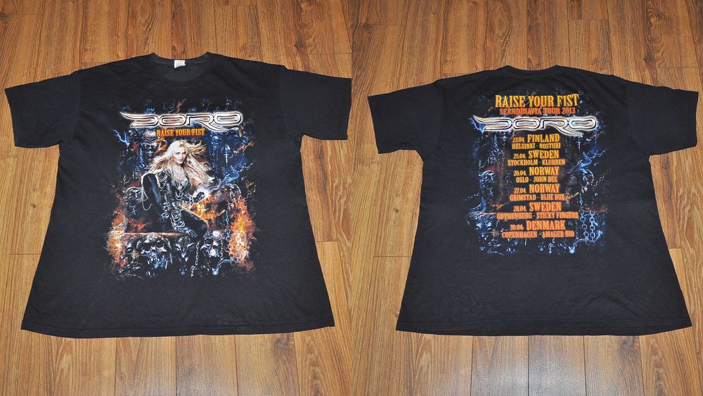 DORO - Raise Your Fist Scandinavia TOUR 2013 - koszulka rozm.XL Warlock RARE !!!