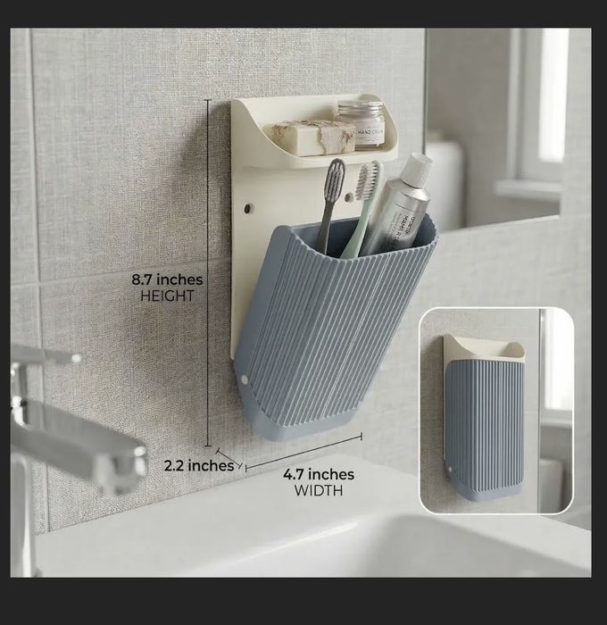 Suporte para arrumacao casa de banho escova de dentes e pasta