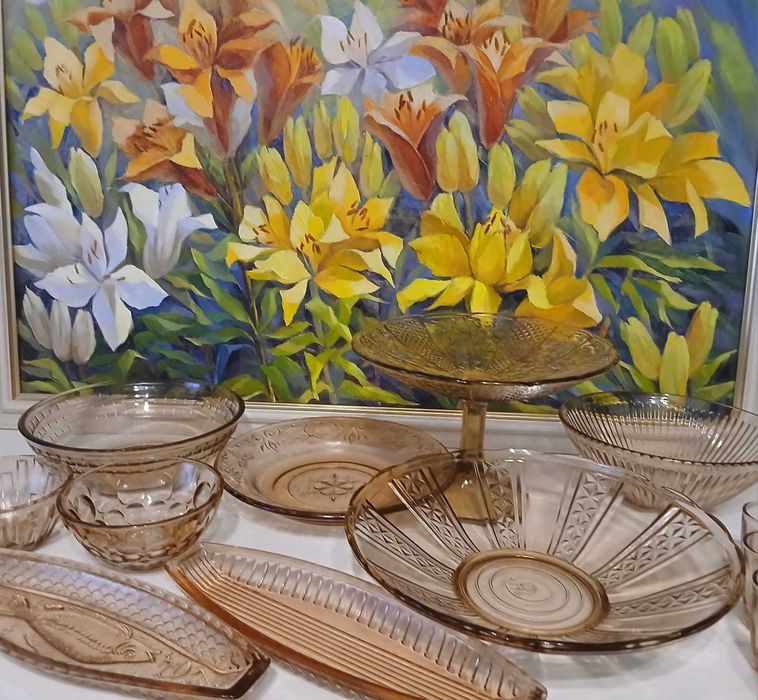 Посуд для дому з карамельного скла  СРСР