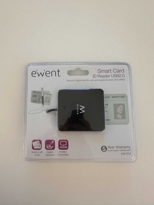 Leitor de Cartão de Cidadão / Smart Card Ewent EW1052 (Novo/Selado)