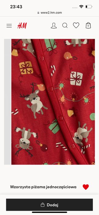 Новорічна піжама, чоловічок H&M 3-6, 6-9 міс., 68, 74 см.