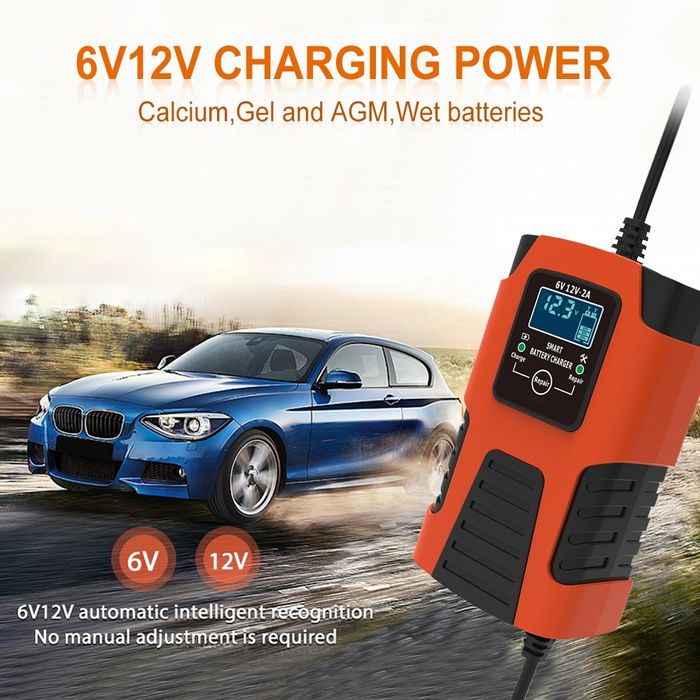 Carregador bateria automotivo 6v e 12v SELADO