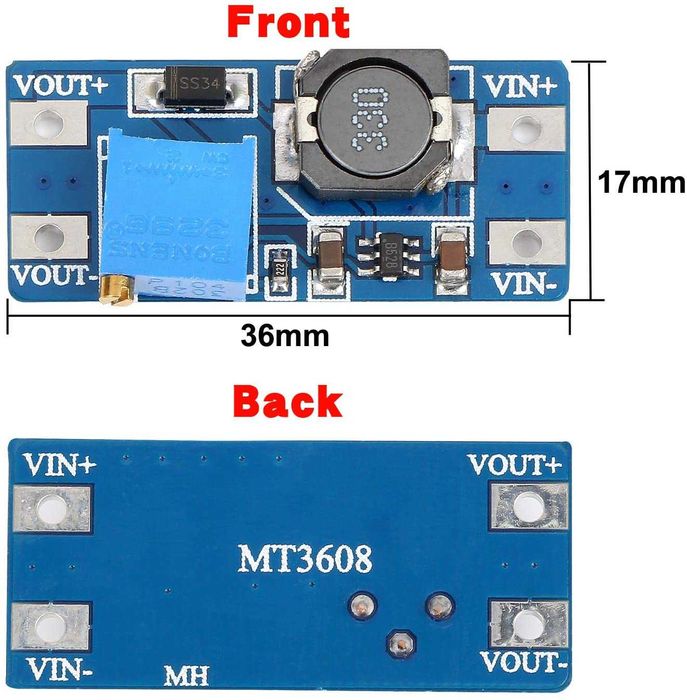 Regulador de Tensão Ajustável MT3608 Step Up