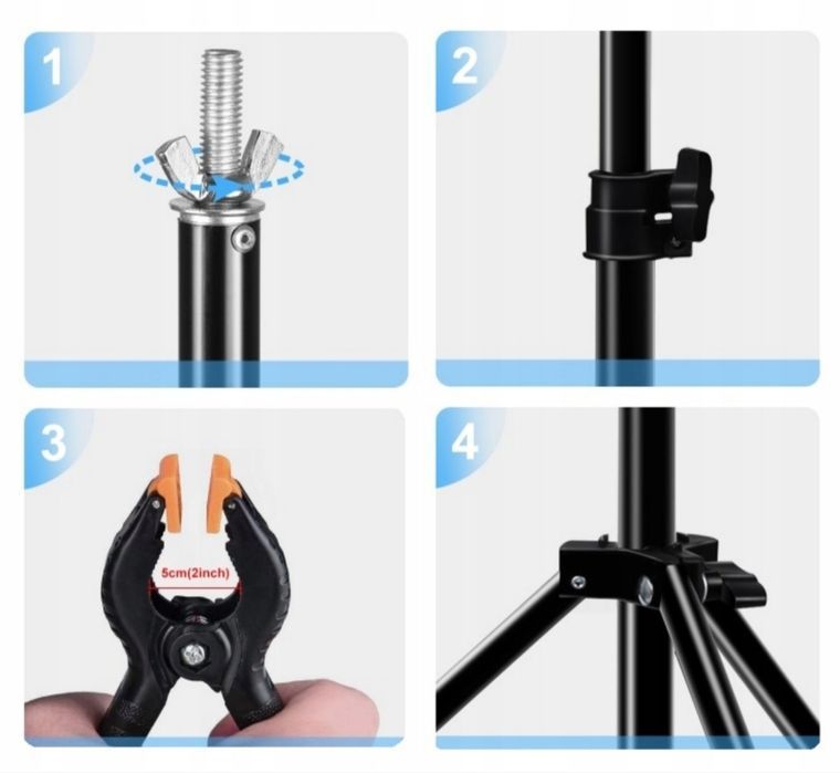 Nowy czarny stojak statyw do tła fotograficznego