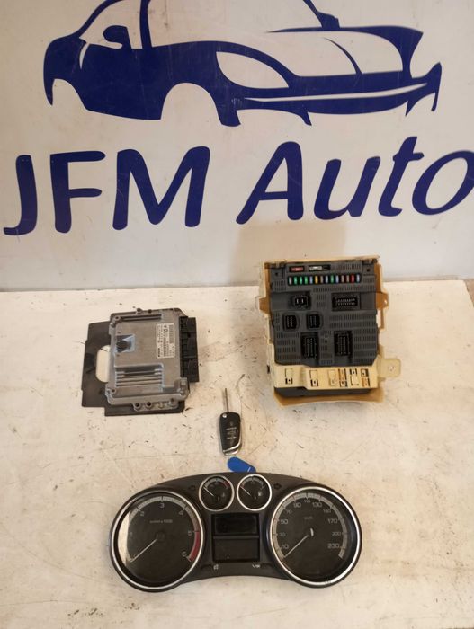 Conjunto quadrante e centralina (ECU + BSI + Chave) Peugeot 308