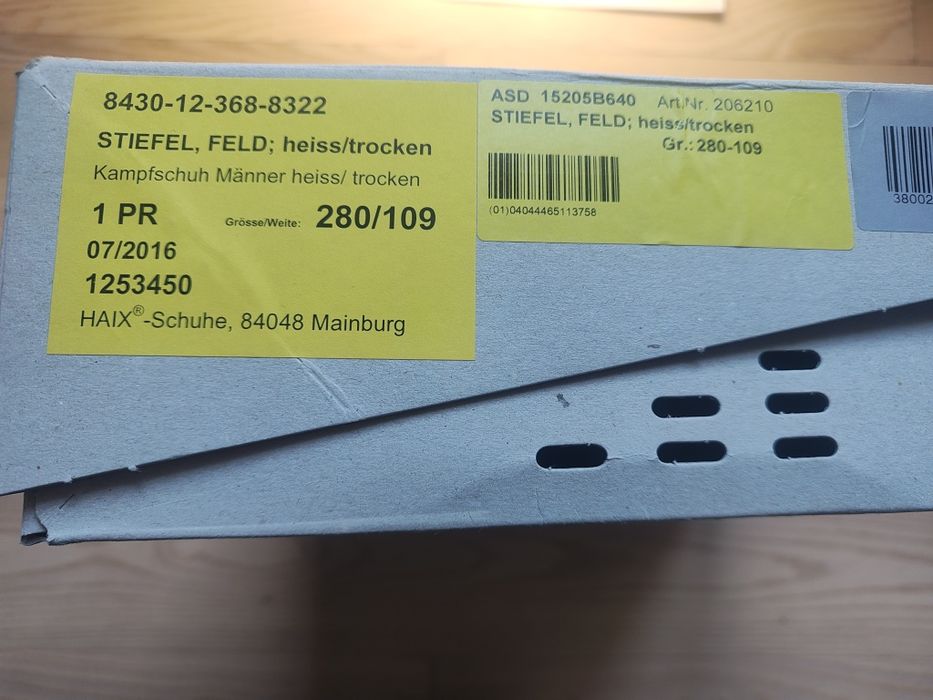 Buty taktyczne Haix Airpower, roz. 280/109 NOWE!