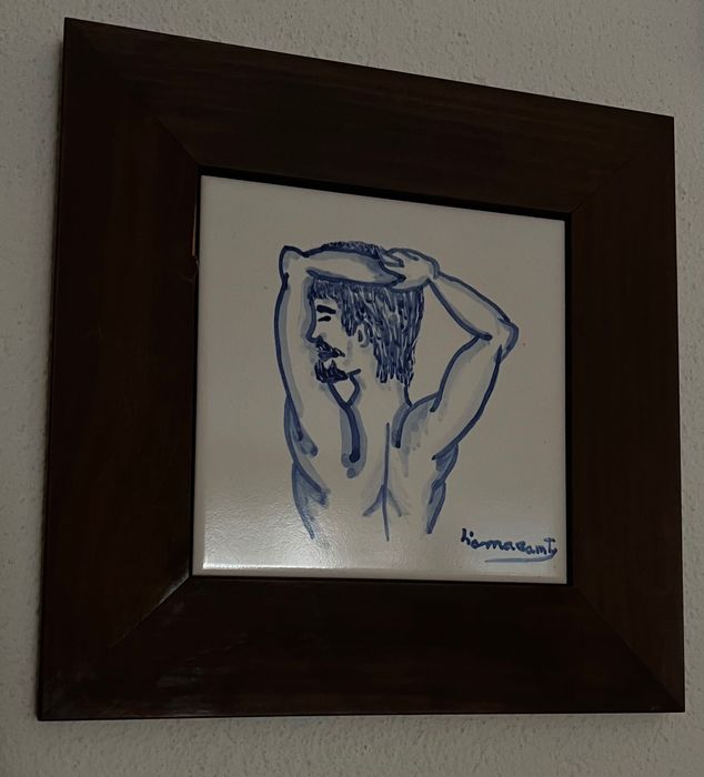 Quadro em azulejo pintados a mão