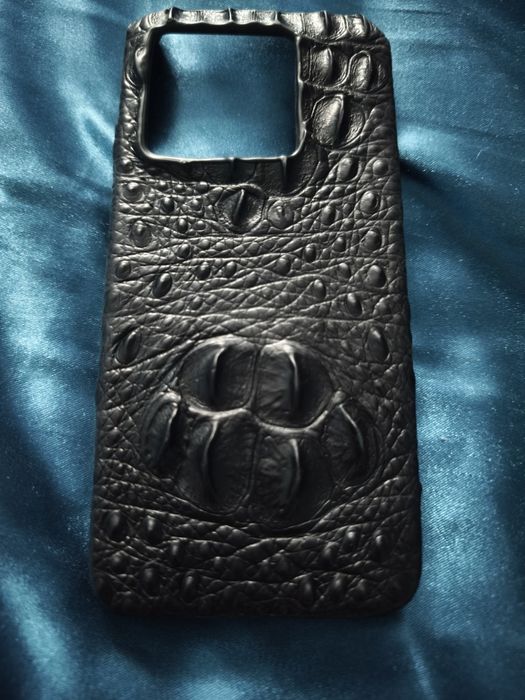 Чохол із натуральної крокодилової шкіри Skull Xiaomi 14T - чохол із черепа Крокодилової Шкіри
