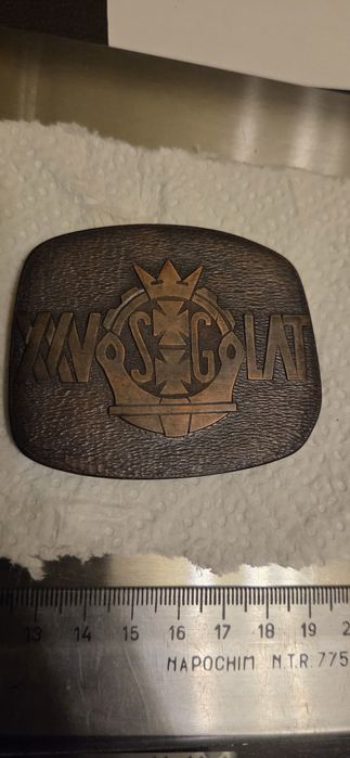 Unikatowa Plakieta XXV lat Stoczni Gdańskiej im. Lenina (1970) – Brąz